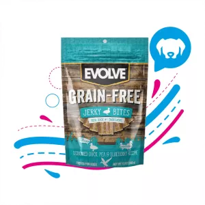 EVOLVE DOG SNACK GRAIN FREE JERKY PATO  340 GR