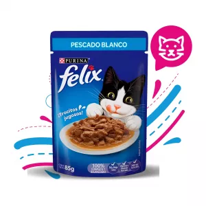 FELIX POUCH PESCADO BLANCO EN SALSA X 85 GR