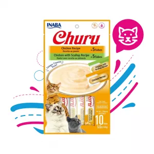 INABA CAT SNACK CHURU 10 PIEZA-CHICK VAR USA612