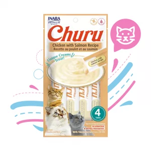 INABA CAT SNACK CHURU 4PIEZASCHICKEN SALMON USA667