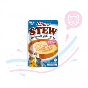 INABA CAT STEW CHICKEN WITH SCALLOPX40 GR (USA844)