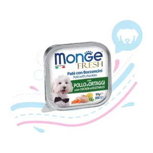 MONGE FRESH X 100 GR POLLO Y VERDURA