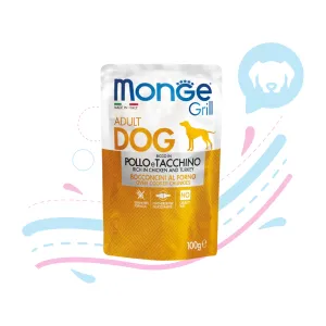 MONGE GRILL POLLO E TACHINO X 100 GR.