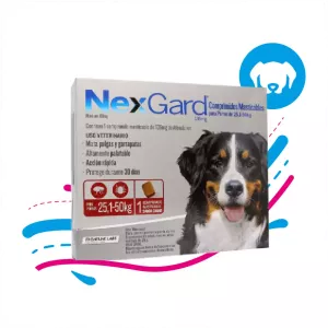 NEXGARD 25.1-50 KG X TABLETA (ROJO)