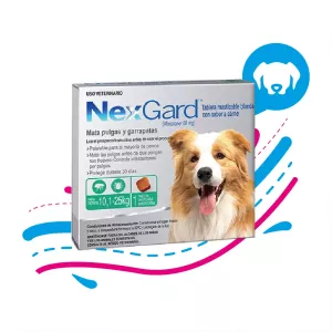 NEXGARD L 10.1-25KG VERDE X TABLETA