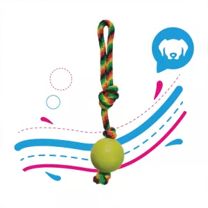 PELOTA MACIZA MEDIANA CON LAZO