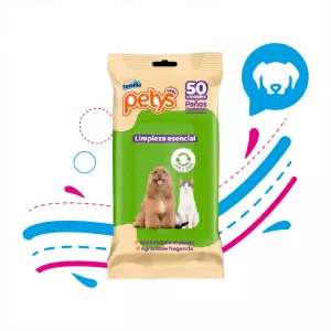 PETYS PAÑOS HÚMEDOS LIMPIEZA ESENCIAL 50 UNIDADES