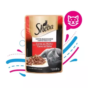 SHEBA ALIMENTO HÚMEDO PARA GATO ADULTO CARNE 85 GR