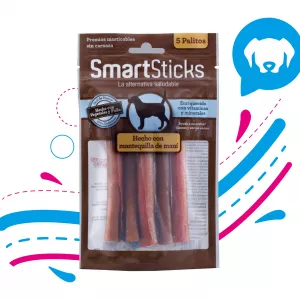 SNACK PARA PERRO SMARTSTICKS MANTEQUILLA DE MANÍ 5 UND