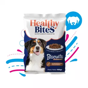 SNACKS PARA PERRO HEALTHY BITES BISCUITS POR 100 GR
