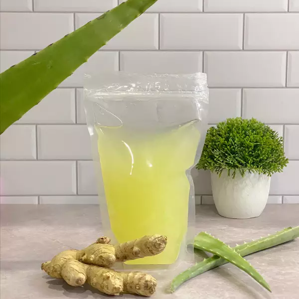 Aloe Vera Cubes 250G (8.8Oz) With Lyophilized Ginger. Lemon And Honey