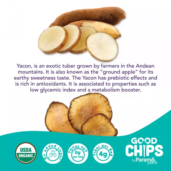 Baked Organic Yacon Chips 1oz