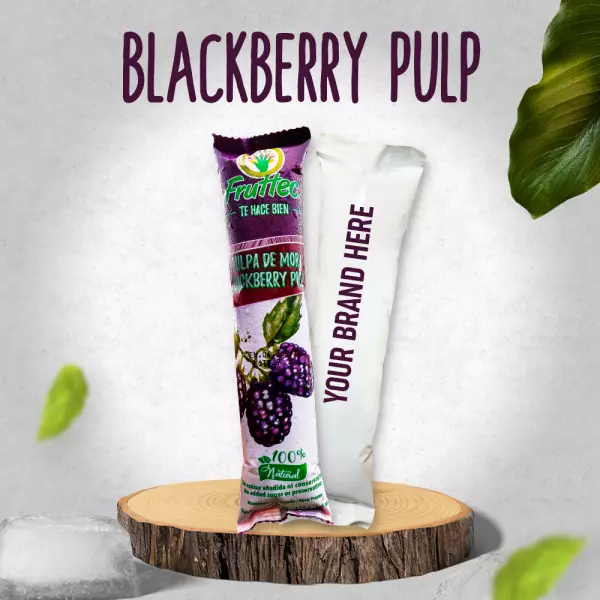 Blackberry Pulp/ 100% Natural/ Chemical-free and Additive-free / Effortless Preparation /4.4 Oz Unit