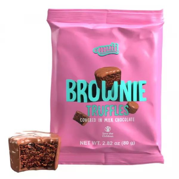 Brownie truffles in bites. 2.8 oz