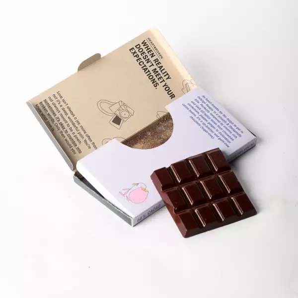 Dark Chocolate Bar 2.5 Oz Heartbroken 68% Allspice Sugar-Free
