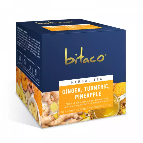 Ginger Turmeric Pineapple Herbal Tea Ux10 / Cx12