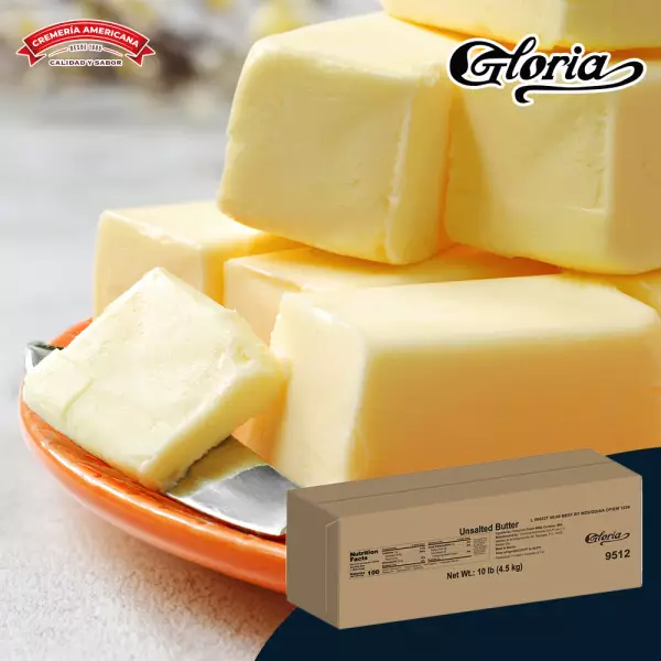 Gloria Unsalted Butter - 10 lb