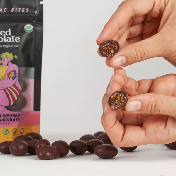 Goldenberry Dragees Covered With  60% Dark Chocolate 2.3 Oz Organic. Vegan. Gluten Free