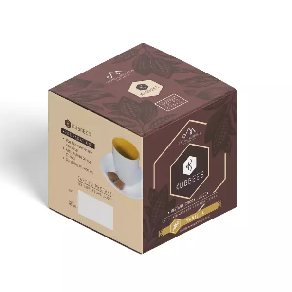 Instan Cocoa Vanilla. Cubes -  easy preparation Ref 24 UND 6.78 oz