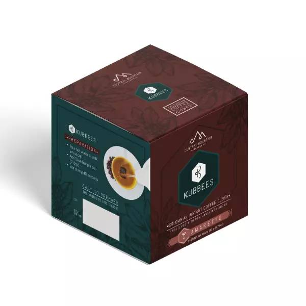 Instan Coffee Amaretto Cubes - easy preparation. Ref 24 UND 6.78 oz