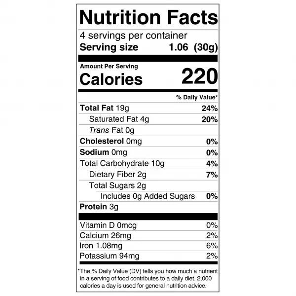 Macadamia Nuts / Unsalted / 4.41 oz / Private Label