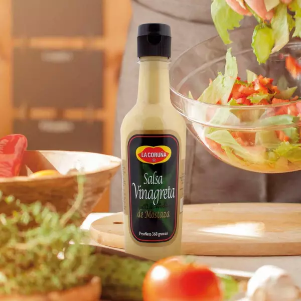 Mustard Vinaigrette Sauce Pet Bottle 12.6 oz Private Label