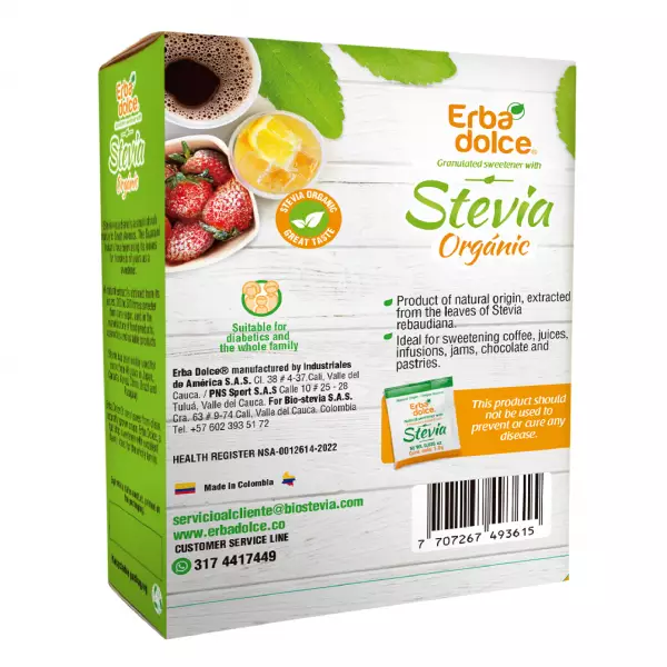 Organic Stevia Box 50 Sachets X 1.0 G E.D