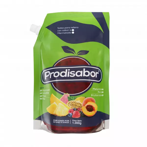 Prodisabor Fruit Fillings - Natural flavor - Easy and fast application - Real fruit pieces - 2.2Lbs. 1