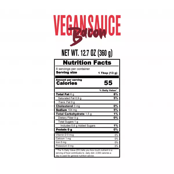 spreadable vegan bacon / gluten and colorant free /V-lable certification/plastic bottle 12.6oz