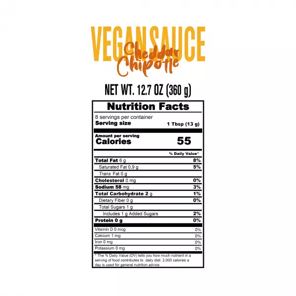 spreadable vegan cheddar chipotle/gluten and colorant free/V-lable certification/plastic b 12.6oz