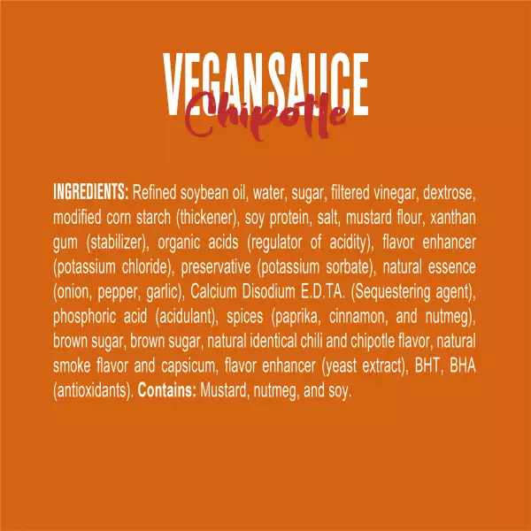 spreadable vegan chipotle / gluten and colorant free /V-lable certification/plastic bottle 12.6oz