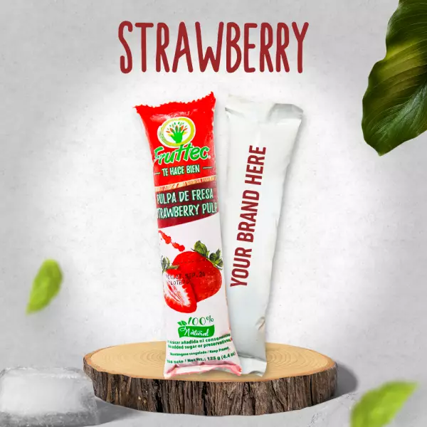 Strawberry Pulp/ 100% Natural/ Chemical-free and Additive-free/ Effortless Preparation/ 4.4 Oz Unit