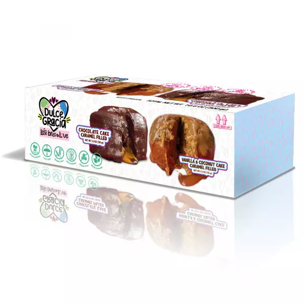 Two Volcano Cakes Chocolate and Coconuts / Sugar Free / Gluten Free / Diabetics Friendly / 10.6 Oz