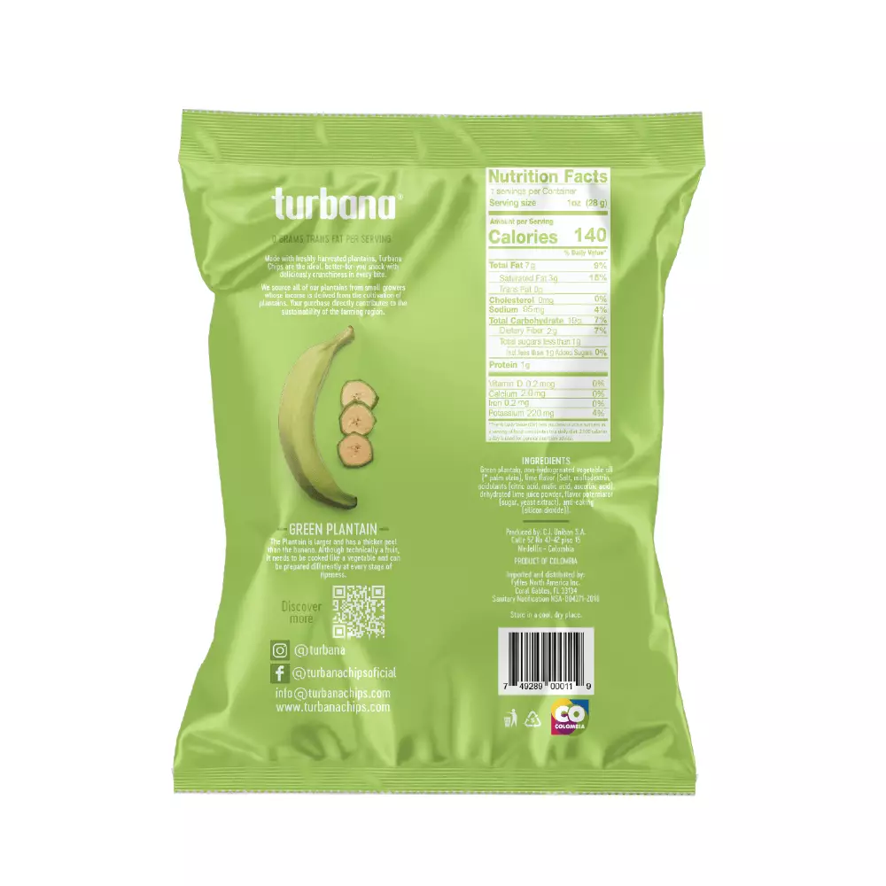 Lime Plantain Chips x 7 oz