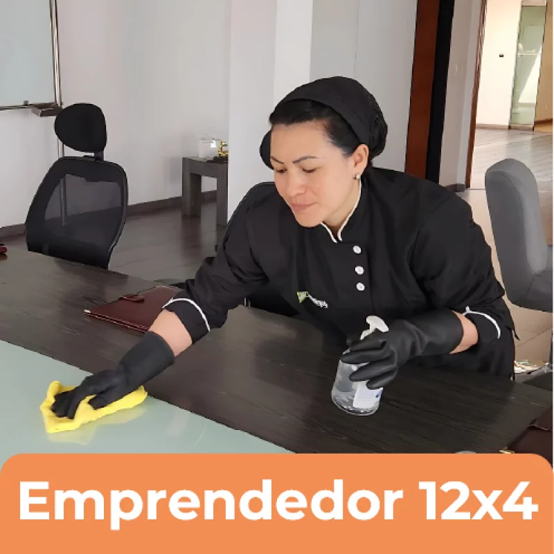PLAN EMPRENDEDOR 12x4: Programa 12 fechas de limpieza en turnos de 4 horas.
