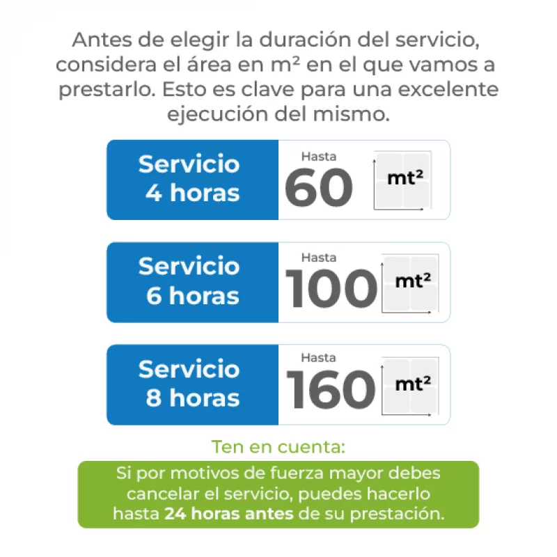 Servicio de limpieza Jornada Mañana (3 Horas) 2026.