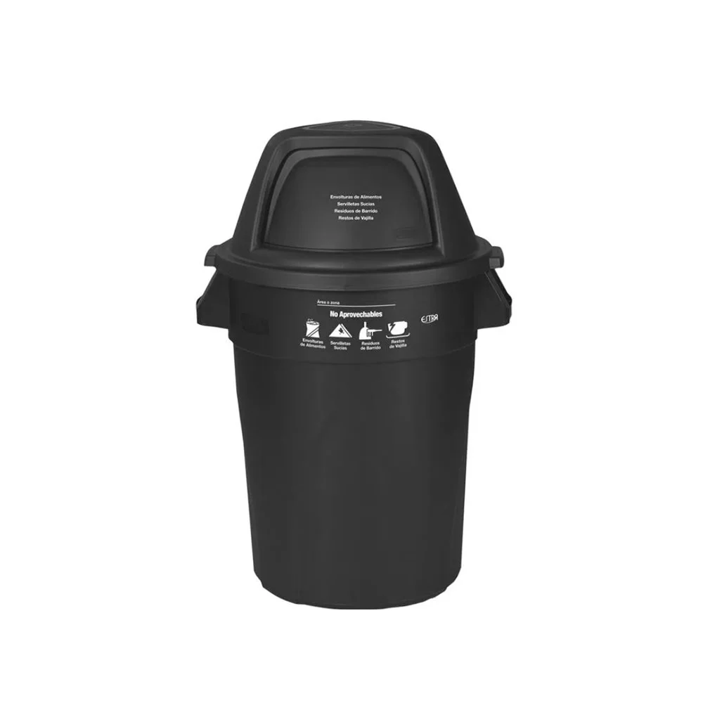 Contenedor para basura de 121 lt color negro