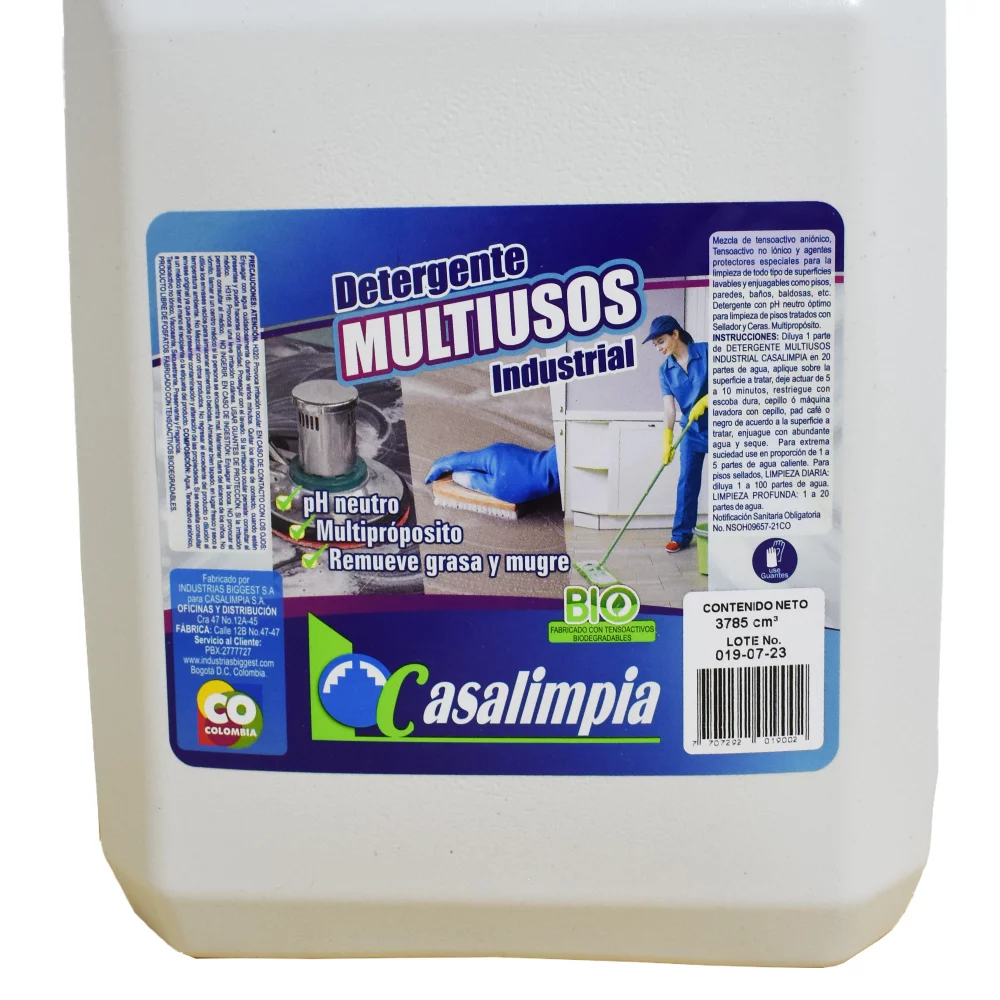 Detergente multiusos industrial casalimpia gln 3785ml