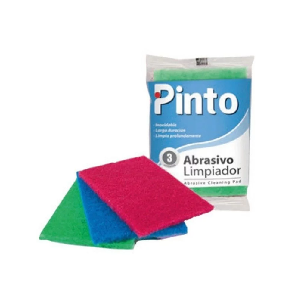 Esponja abrasiva Pinto paquete x 3 colores
