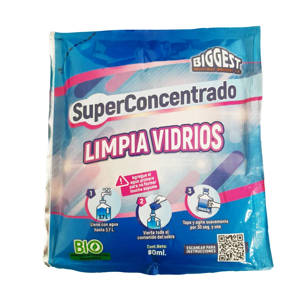 Superconcentrado X3 Limpia Vidrios Sachet 80Ml