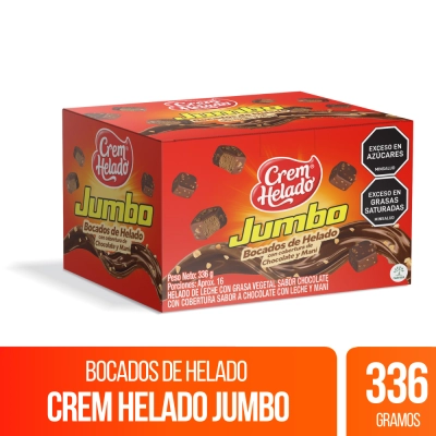 BOCADOS DE HELADO CREMHELADO JUMBO X 336 g