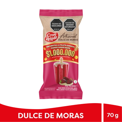 Helado Artesanal Dulce de Moras Leche Condensada - Encuentra la paleta Dorada
