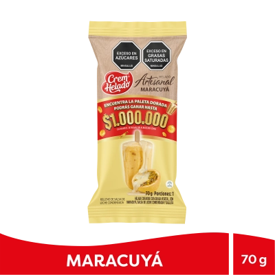 Helado Artesanal Maracuyá - Encuentra la paleta Dorada