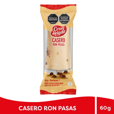 Helado Casero Ron Pasas