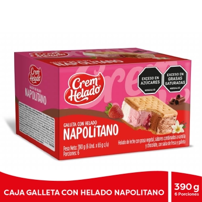 Pack Galleta Con Helado Napolitano x6unx390g