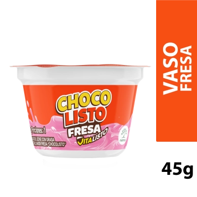 VASO CHOCOLISTO FRESA 45GX60UN
