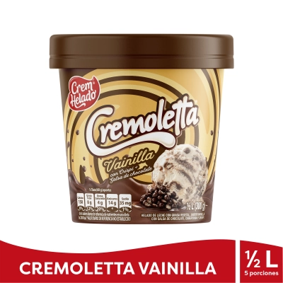 Vaso Medio Litro Vainilla Crispy Cremoletta