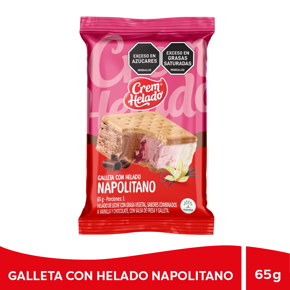 Galleta con Helado NI Napolitano