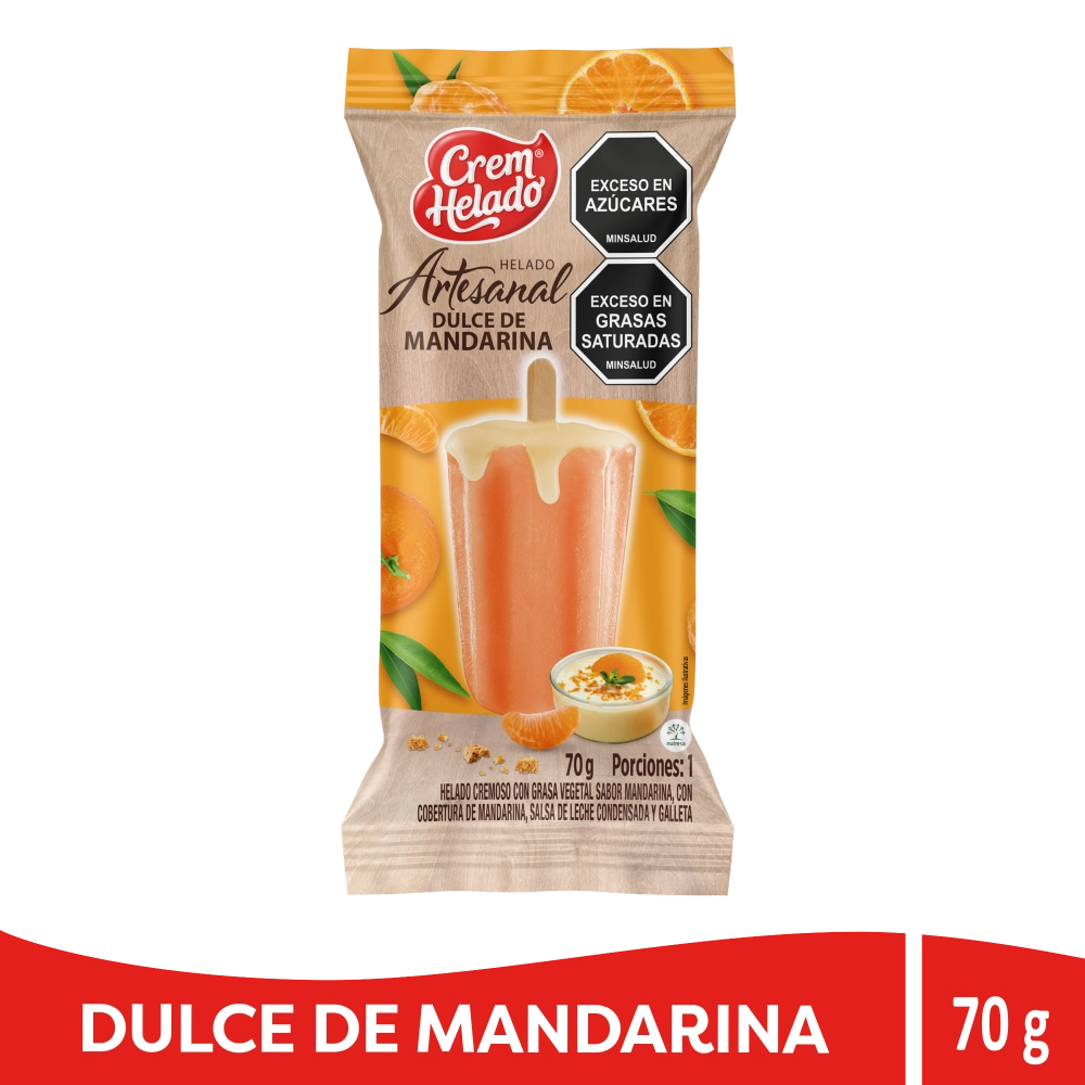 Helado Artesanal Dulce de Mandarina