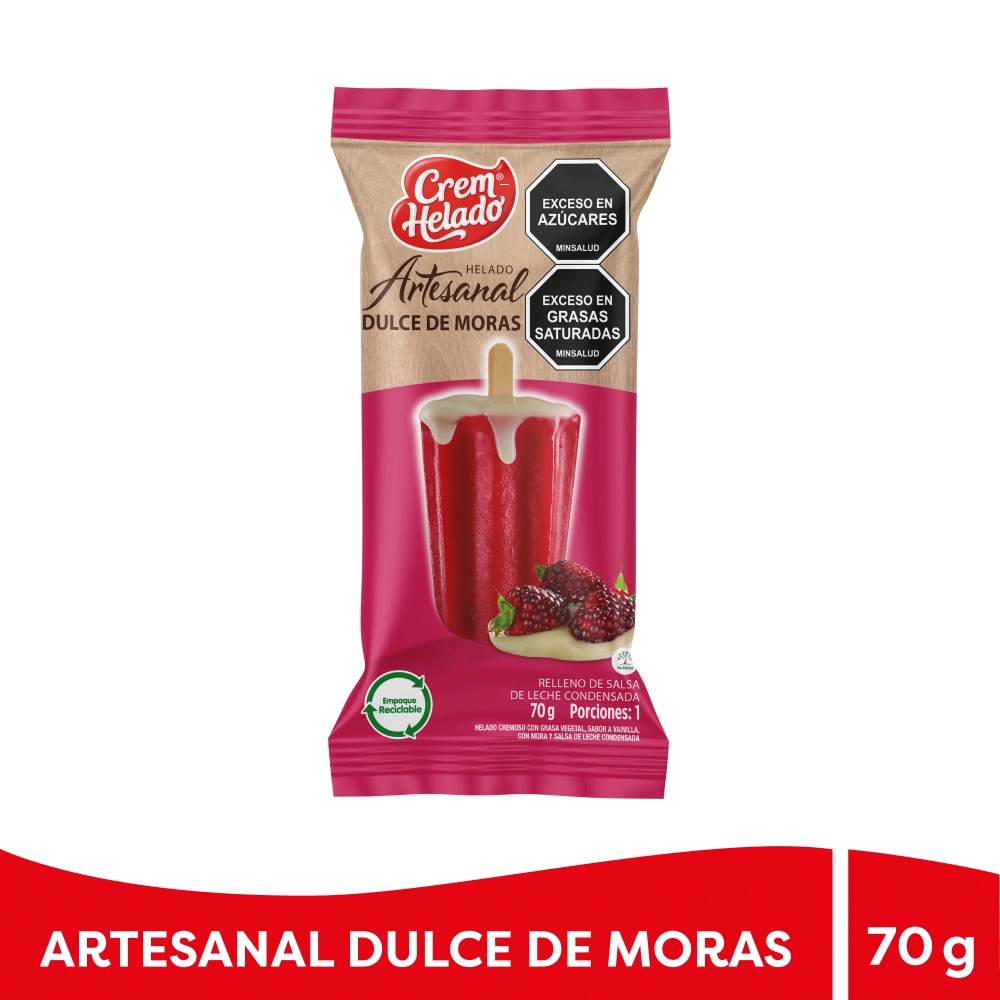 Helado Artesanal Dulce de Moras Leche Condensada